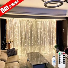 300 LED Curtain Fairy Lights String Indoor/Outdoor Backdrop Wedding Xmas Party