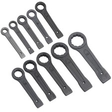 10pc Metric Slogging Spanner Box End Striking Wrench Bi-Hex 12 Sided 17 ? 50mm