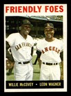 1964 Topps #41 Friendly Foes (Willie McCovey / Leon Wagner)