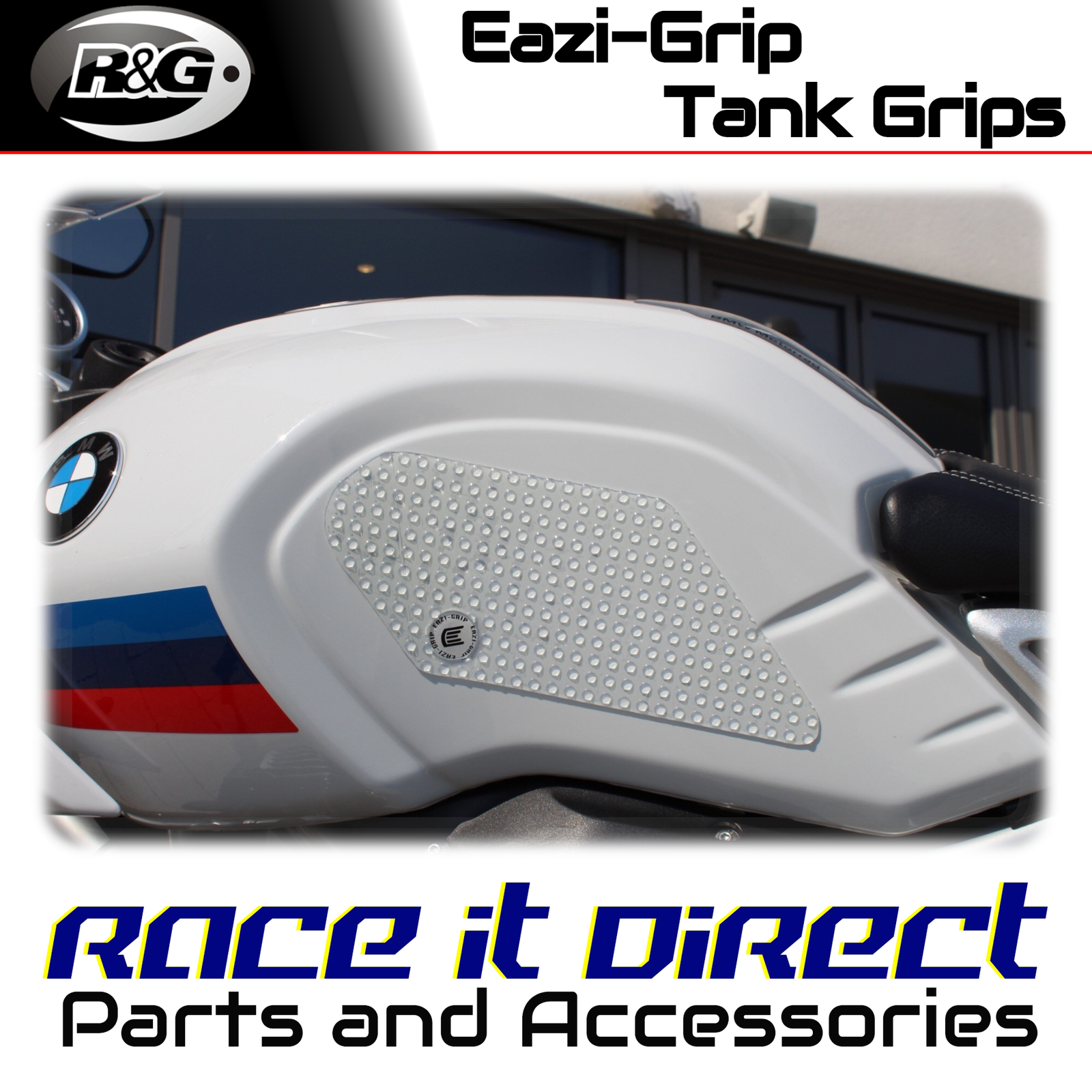 Eazi-Grip Tank Grips for Yamaha R15 V4 2022-2026 EVO Clear Eazi-Grip