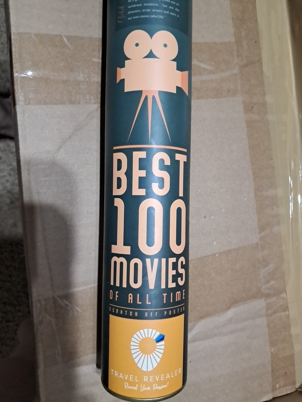 Best 100 Movies Of All Time Scratch Off Poster