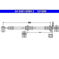 Bremsschlauch ATE 24.5281-0580.3