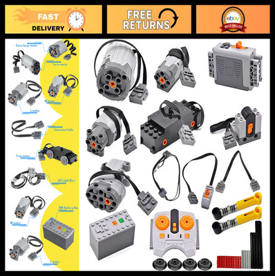 32PCS Power Function Motor Set for Technic - Remote Control, Adjustable Speed, B