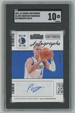 2021-22 Panini Contenders Kristaps Porzingis Auto /92 SGC 10 Mavericks #CA-KPZ