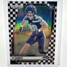 2024 Panini Prizm - Rookies AJ Barner #304 Black & White Checker Prizm (RC)