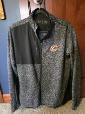Cleveland Cavaliers Antigua Full Zip Jacket Men’s Large L Black Gray NBA Fleece