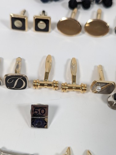 Bundle Of Cufflinks, MIKIMOTO Pearl Islan, Gold Plated Clock Face & More - Picture 10 of 21