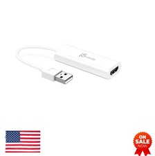 USB to HDMI Display Adapter 1080P Cable Converter White for Monitor PC Projector