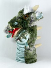 Folkmanis Puppets Dragon Stage Puppet Green Dragon Hand Puppet Plush 13"