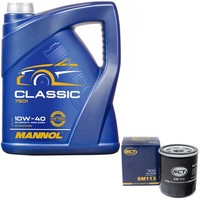 MotoröL Set 10W-40 5 Liter + ÖLfilter FüR Citroen Fiat Lancia Peugeot Renault