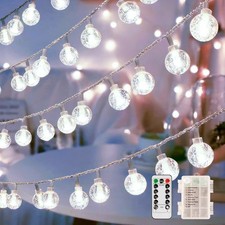 Globe Fairy Light Battery Operated 50 -100LED String Christmas Tree Lights Party