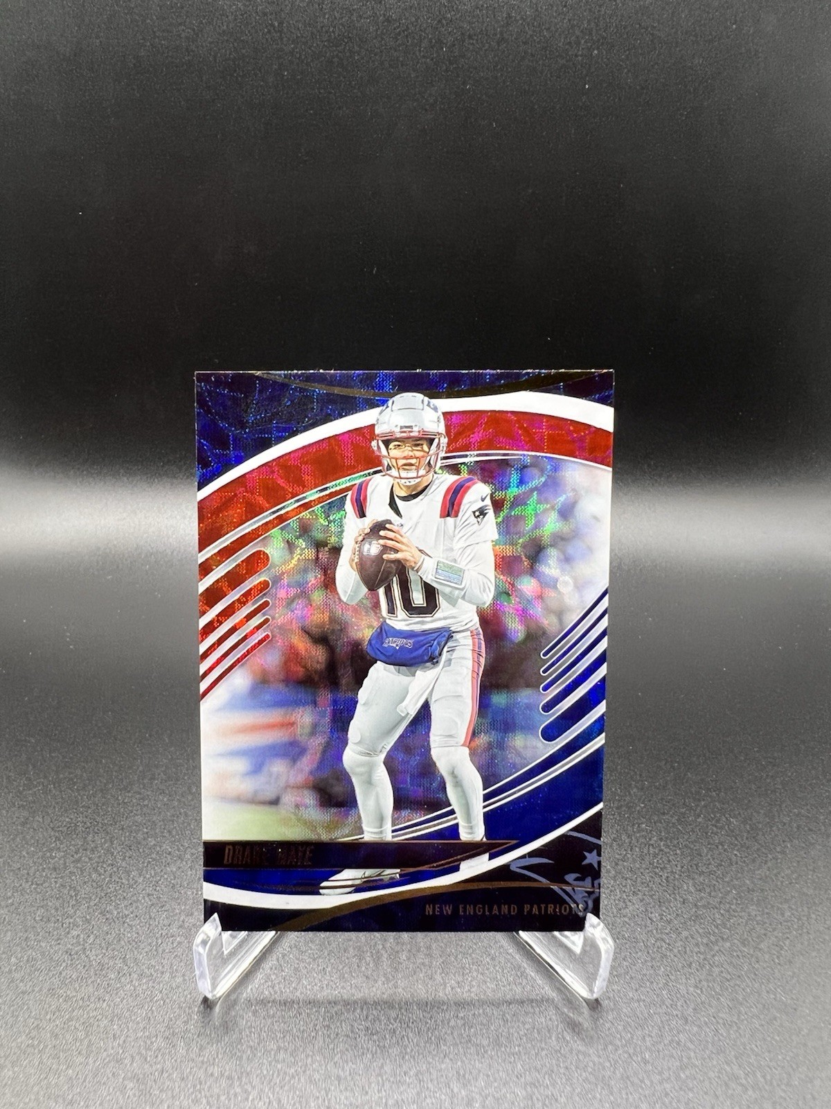 2025 Panini Absolute - Drake Maye #79 Red White & Blue Kaleidoscope