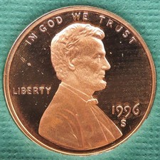 1996 S Proof Lincoln Memorial Cent