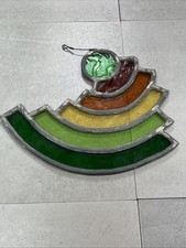 Antique 1885–1915 Stained Glass Architectural Fragment Arts & Crafts Geometric