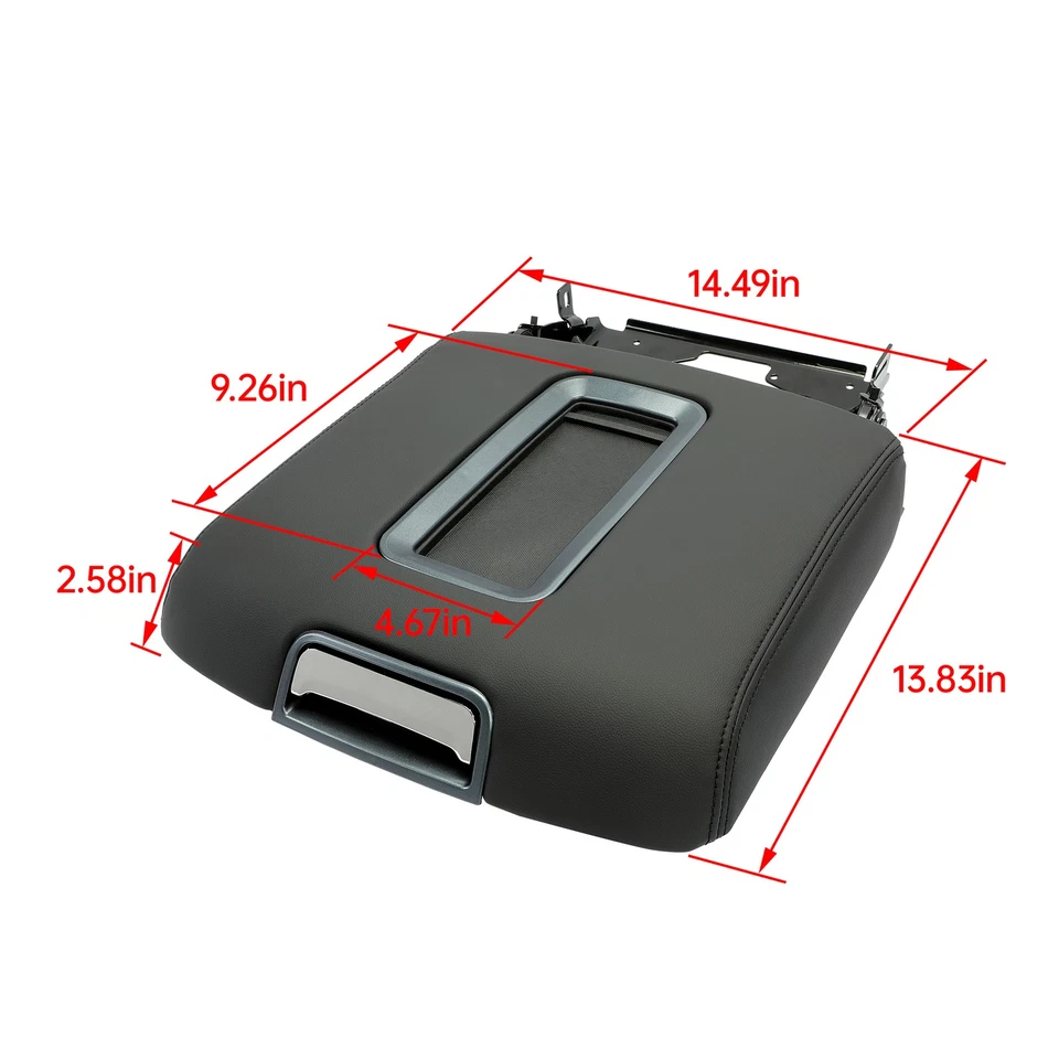 Leather Center Console Armrest Lid For 2014-2019 Chevrolet Silverado GMC Sierra - Image 2 of 4