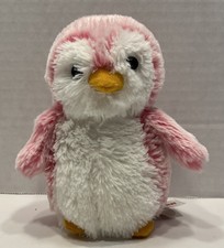 Aurora World Plush Frosted Pink Pom Pom Penguin 6 Inch Stuffed Animal Toy