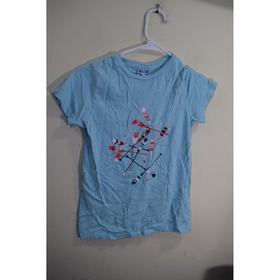 Jacadi Paris Light Blue T Shirt Paddles Rowing Boat Graphic Top GIRLS 10 140 cm