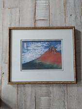 LOT Of 4 Vintage Uchida Art Co. Woodblock Prints Hokusai Fuji READ DESCRIPTION