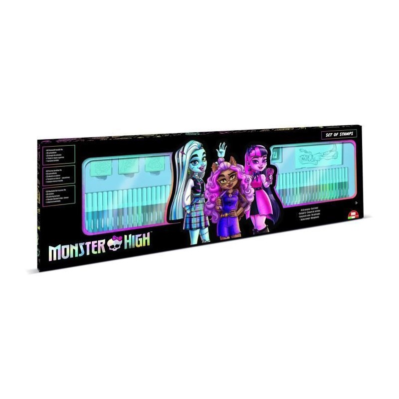 Coffret coloriage Monster High Multiprint 18869 avec 60 feutres et tampons