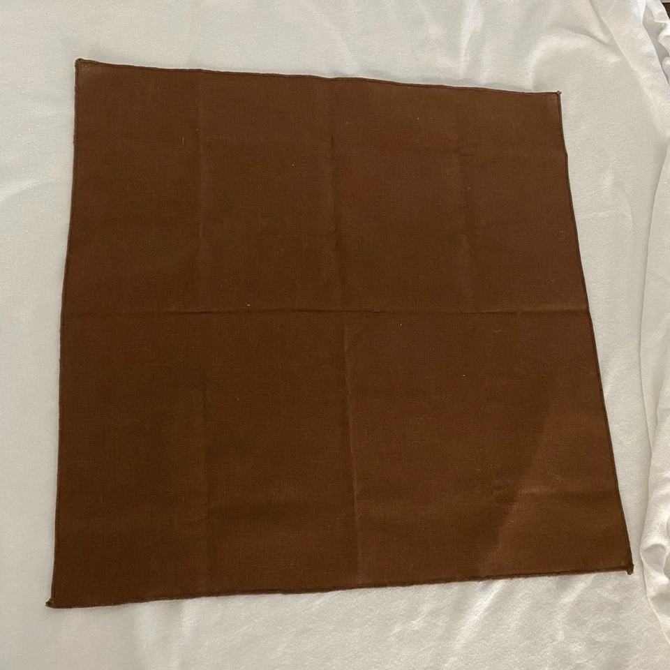 Set of 4 Unbranded Dinner Napkins 16.5" Square Brown Napkins - Image 3 of 4