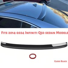 For 2014-2024 Infiniti Q50 Jdm V2 Style Gloss Black Rear Window Roof Spoiler