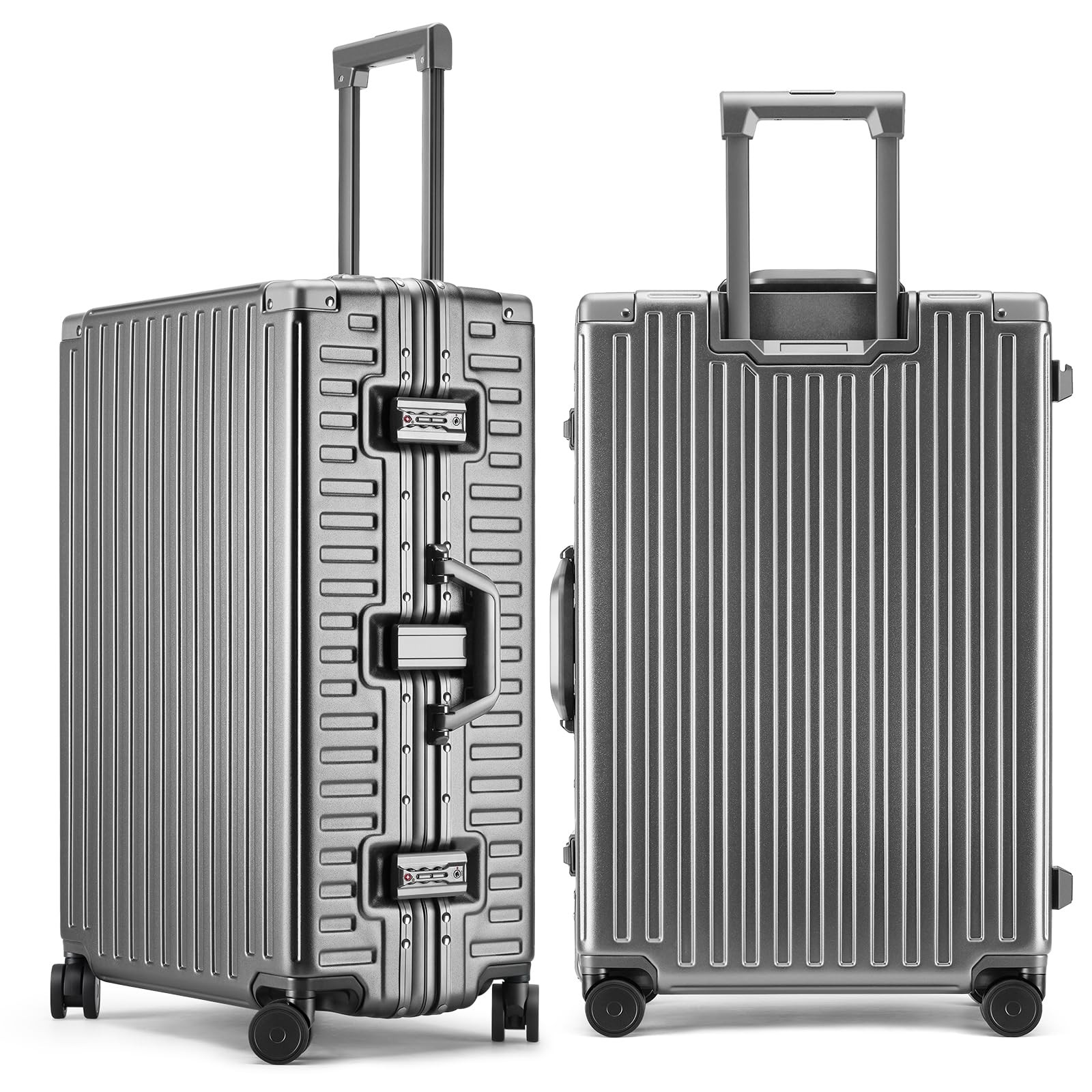 28 Inch With Aluminum Frame, Checked-large Lightweight 3-l...