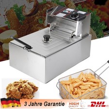 Gastronomie Gastro Fettbackgerät Friteuse Fritteuse Fritöse+Frittierkorb 5.5L