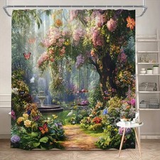 Dreamy Wonderland Garden Waterproof Shower Curtain Bathroom Decor