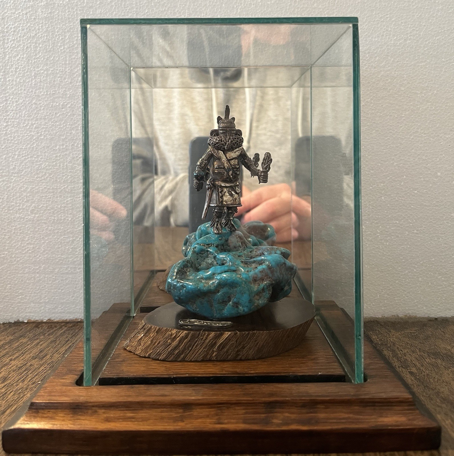 Vintage Carol Sues Silver & Turquoise Kachina Figure Native American