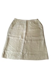 Victor Costa Skirt Womens 14 Metallic Gold Pencil Rayon Blend Vintage