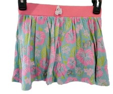 Tommy BAHAMA m 7/8 Girls Skirt / Shorts Pink Teal Gold stain 