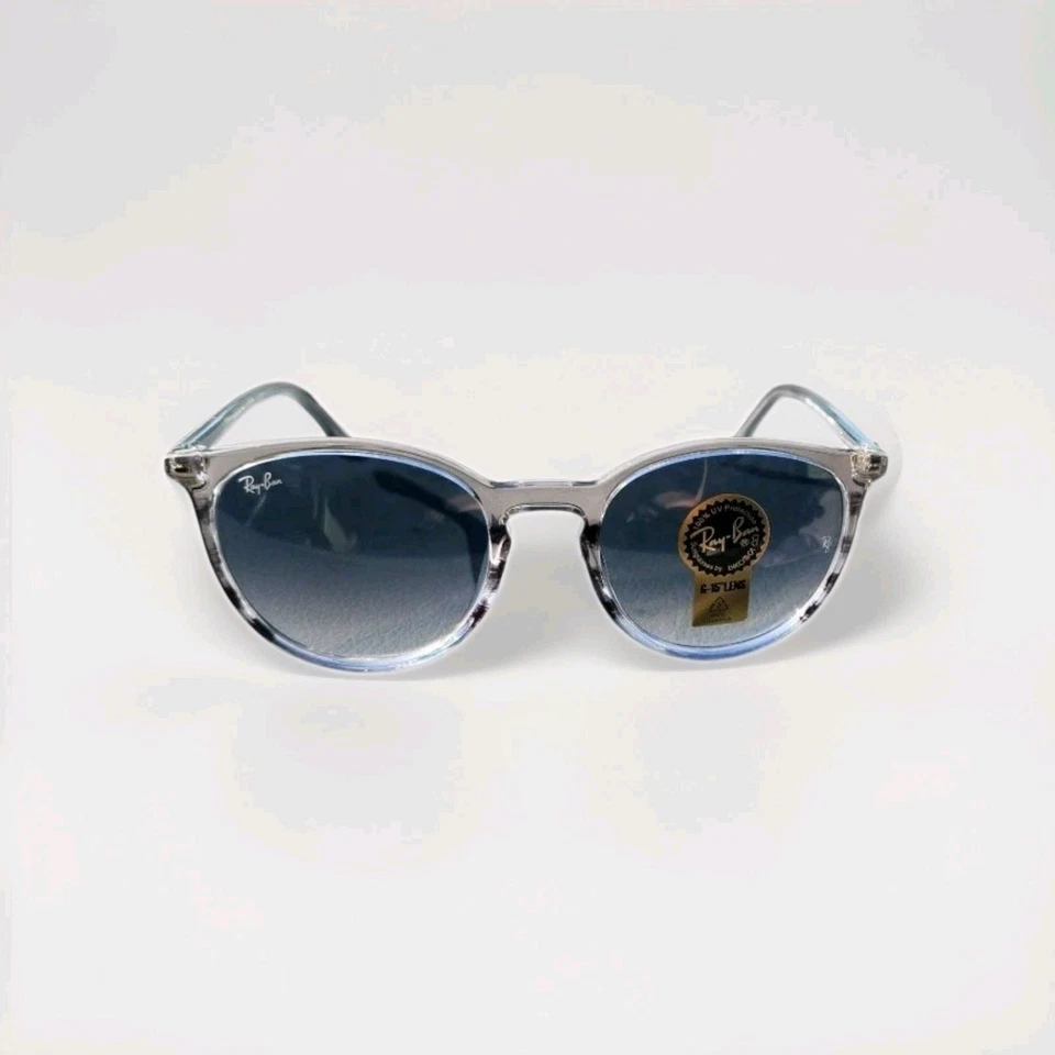 Gafas de sol Ray-Ban RB 2204 cristal transparente gris/rayas, lente azul G 54 mm con estuche Foto 2 de 4