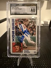 Topps Wade Boggs Signed 1984 #30 Auto CGC JSA Boston Red Sox Hard Signed