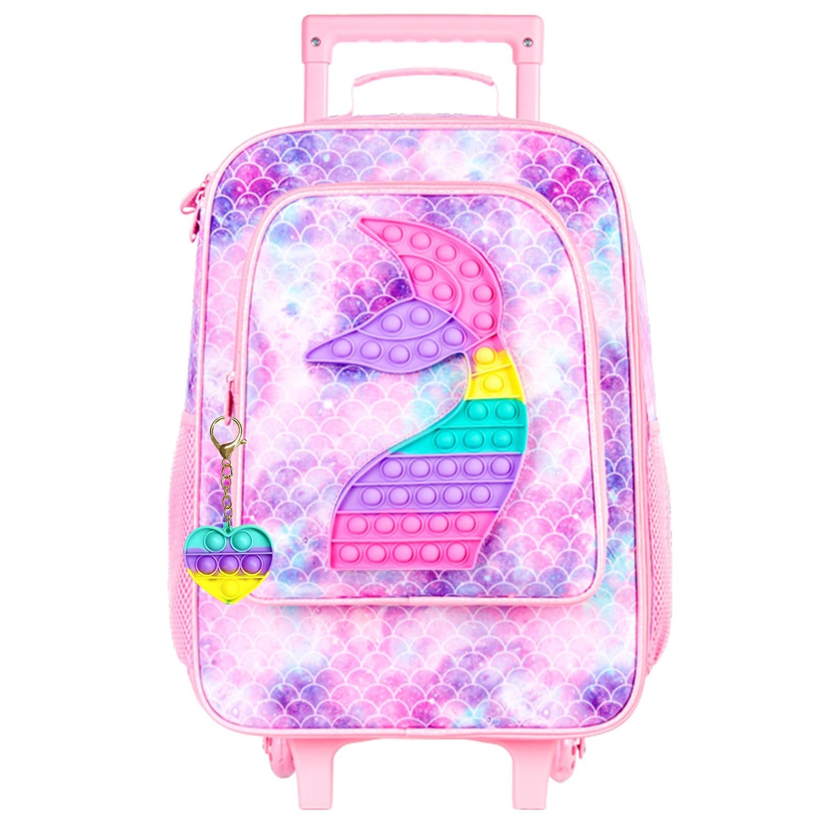 For Boys Girls, Toddler Rolling Travel Carry On Suitcase Wit
