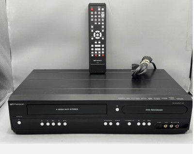 Emerson ZV427EM5 DVD Recorder VCR Combo 1080p Remote and 3 blank DVD-R discs