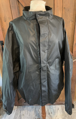 Harley Davidson Rain Suit Adult Black 2 Piece Zip Jacket Bibs Pockets Size Large
