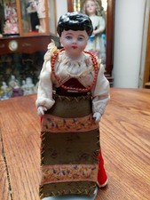 8" GERMAN BISQUE DOLL WITH GLAZED HAIR