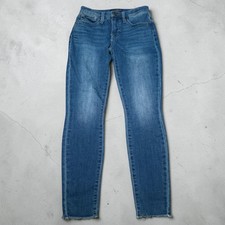 Lucky Brand Women's Ava Mid Rise Skinny Size 0 / 25A Ankle Jeans Raw Hem New