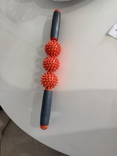 Pressure Point Muscle Roller Massage Stick, The Spiky Roller, 16" Roller Orange