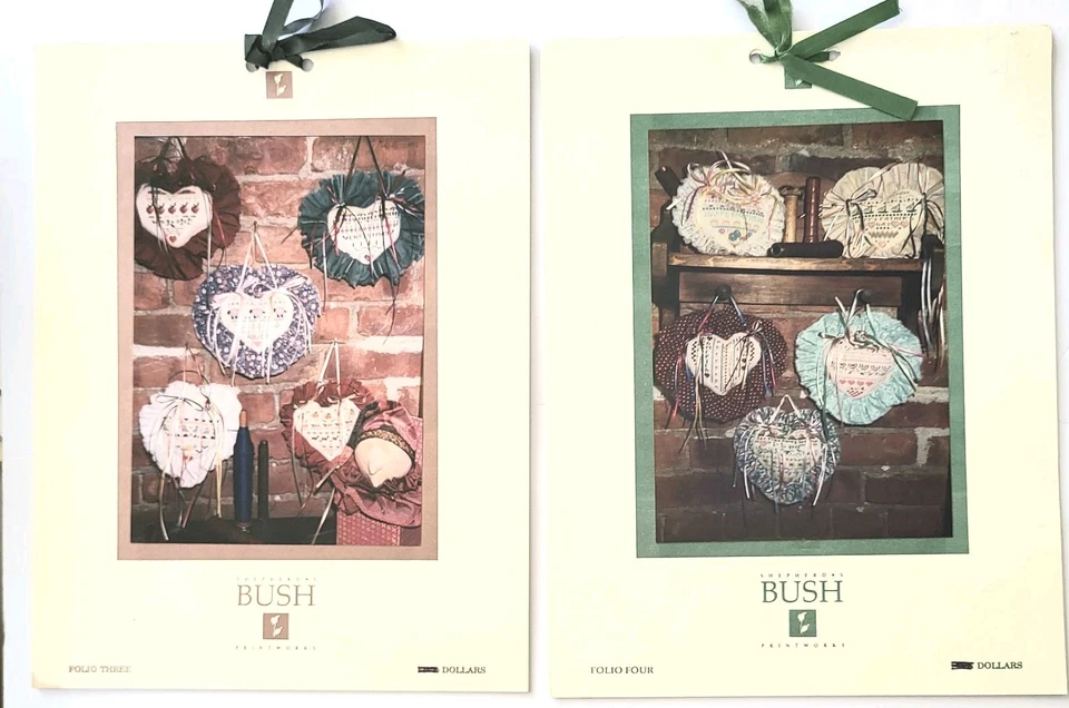 7 SHEPHERD'S BUSH FOLIO COUNTED CROSS STITCH PATTERNS DECORATIVE HANGING HEARTS - Image 2 of 4