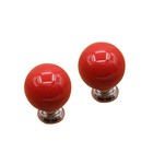  2 Pcs Door Knob Country Kitchen Cupboard Knobs Ceramic Pull Handle Round