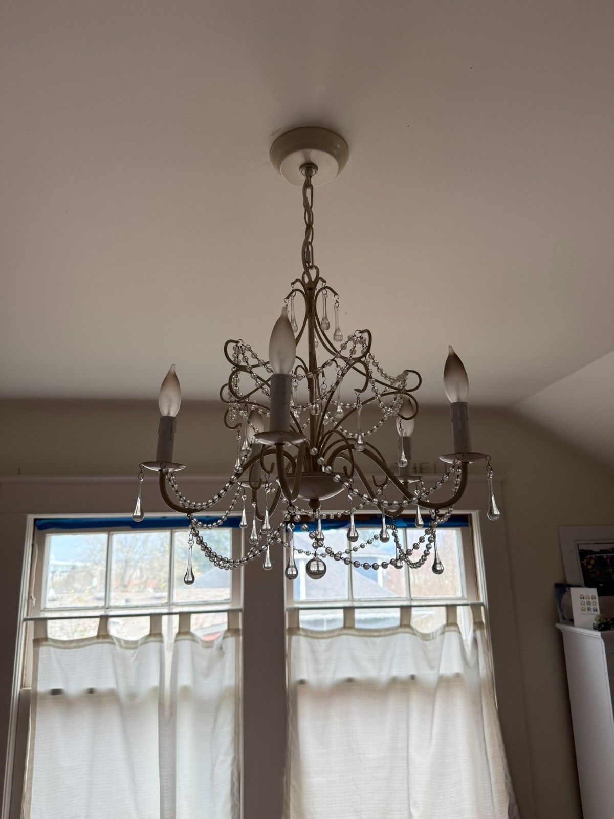 Pottery Barn Kids Mia Flush mount  chandelier light (White)
