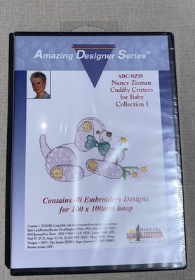 Amazing Designer BMC-NZ19 Embroidery Card Cuddly Critters Deco Brother Baby Lock