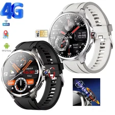 1.95" AMOLED 4G SMARTWATCH Phone Rotating Camera 8+128GB,Android,GPS,NFC,1100mAh
