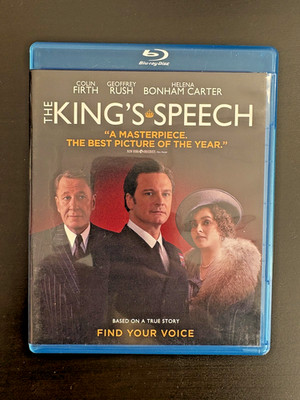 *BluRay-The King's Speech-Colin Firth, Geoffrey Rush-True Story