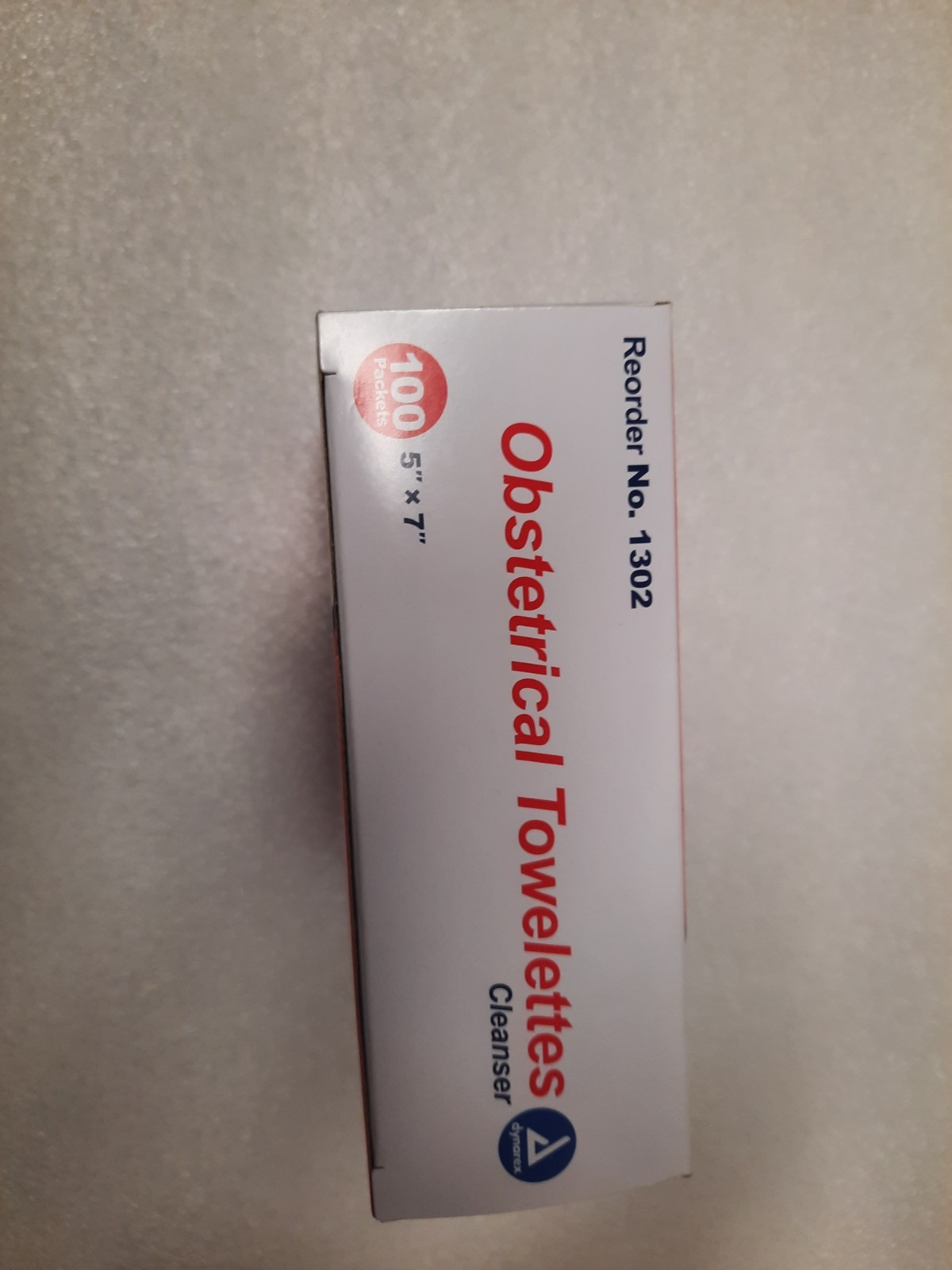 100 packets Dynarex Obstetrical Cleansing Towelette 5'' x 7" 1302