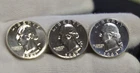 1961,1962,1963 US Proof Silver Washington Quarter 25c..
