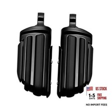 Black Motorcycle Mini Floorboards Foot Pegs - Compatible with Harley Black 4