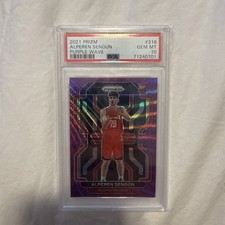 2021-22 Prizm ALPEREN SENGUN Purple Wave #318 Rookie RC PSA 10 GEM MINT ROCKETS