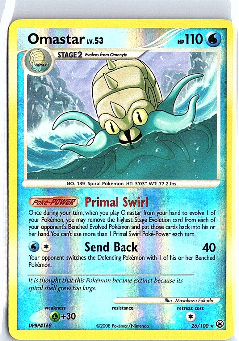Omstar - 26/100 - Pokemon Majestic Dawn Reverse Holo Rare MP
